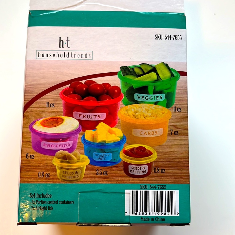 Portion Control Container Set - Picture 2 of 3